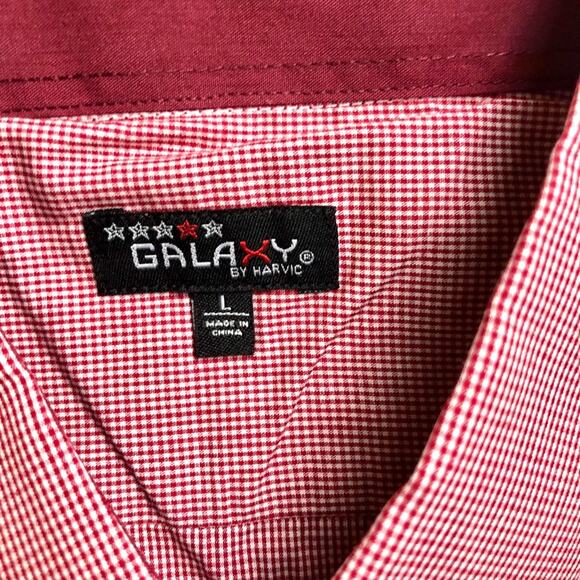 Galaxy By Harvic Slim-fit Collared Pin-Check Shirt - Picture 5 of 10